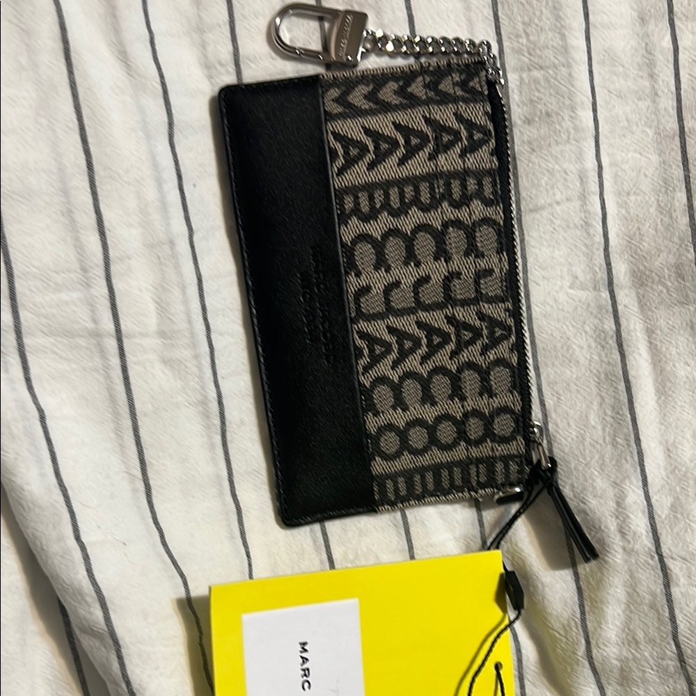 Marc Jacobs Black and Tan Key Card Holder